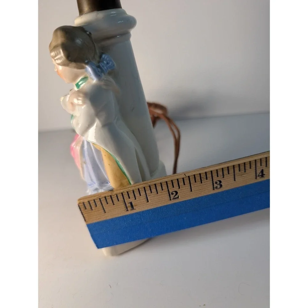 Vintage Hand Painted Figural Victorian Boudoir Table Lamp‎ Bedside Made Germany